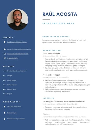 cv en inglés